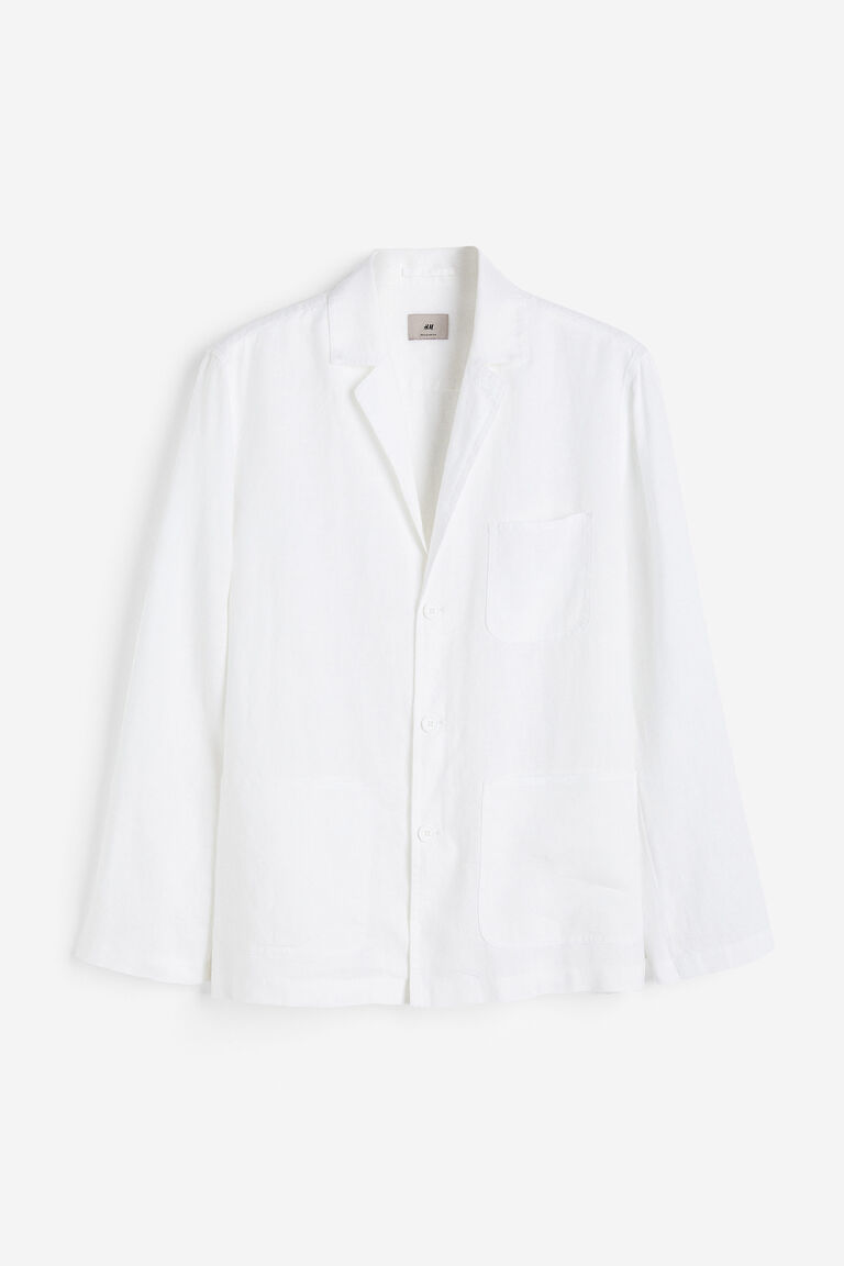 Regular Fit Unconstructed linen jacket