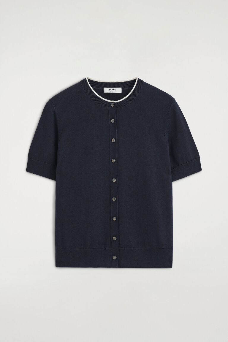 SHRUNKEN SHORT-SLEEVED CARDIGAN