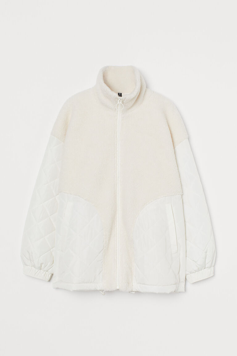 White Faux Shearling Jacket main image 1