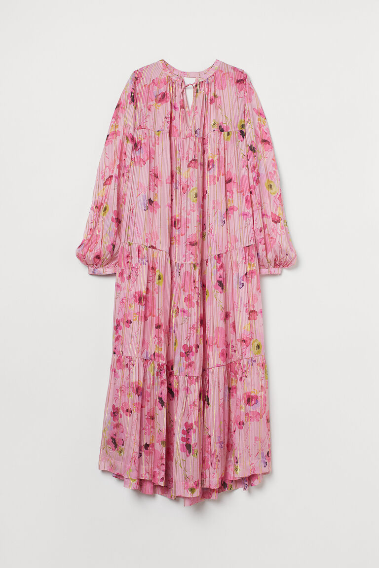 Floral Print Crinkled Dress main image 1