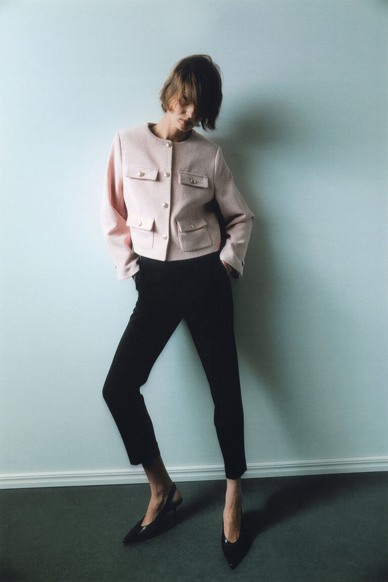 ジャケット・アウター Theory luxe Heavy Cotton Jennie Textured-weave jacket
