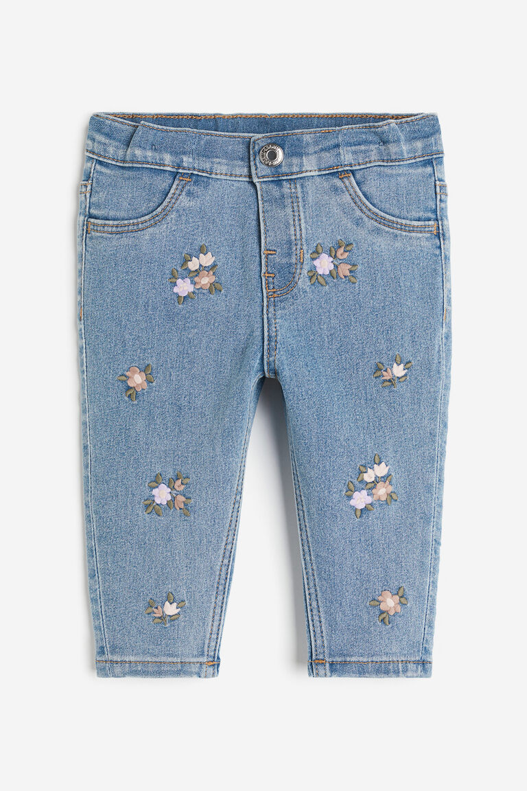 ANDMARY Heart stitch denim light blue M