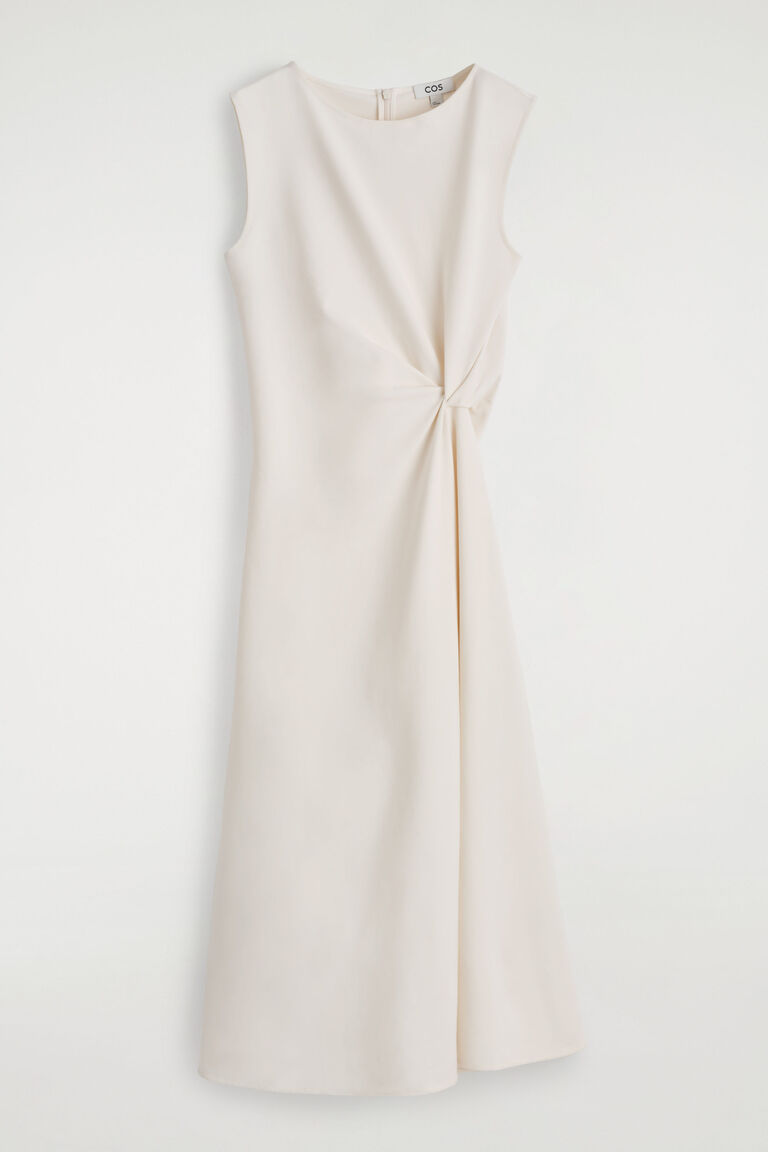 TWIST-DETAIL MIDI DRESS