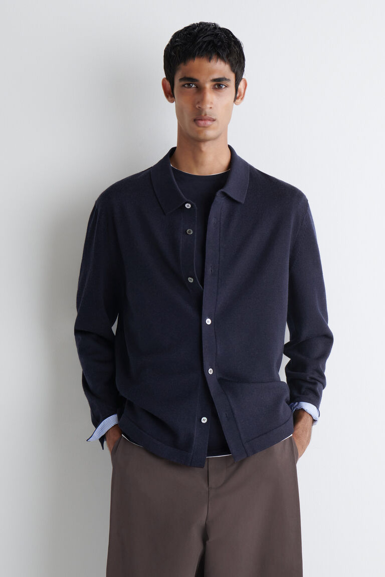 NO RETURN & EXCHANGE - KNITTED MERINO WOOL SHIRT