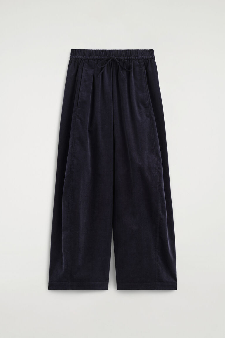 กางเกงผ้าคอร์ดูรอยทรงกระบอกเอวยืด