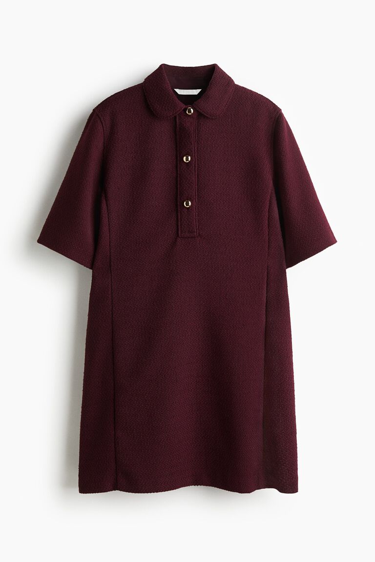 Collared bouclé dress