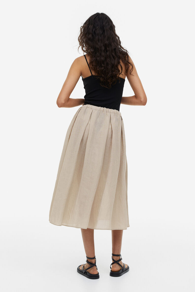 Black Twill Weave Skirt