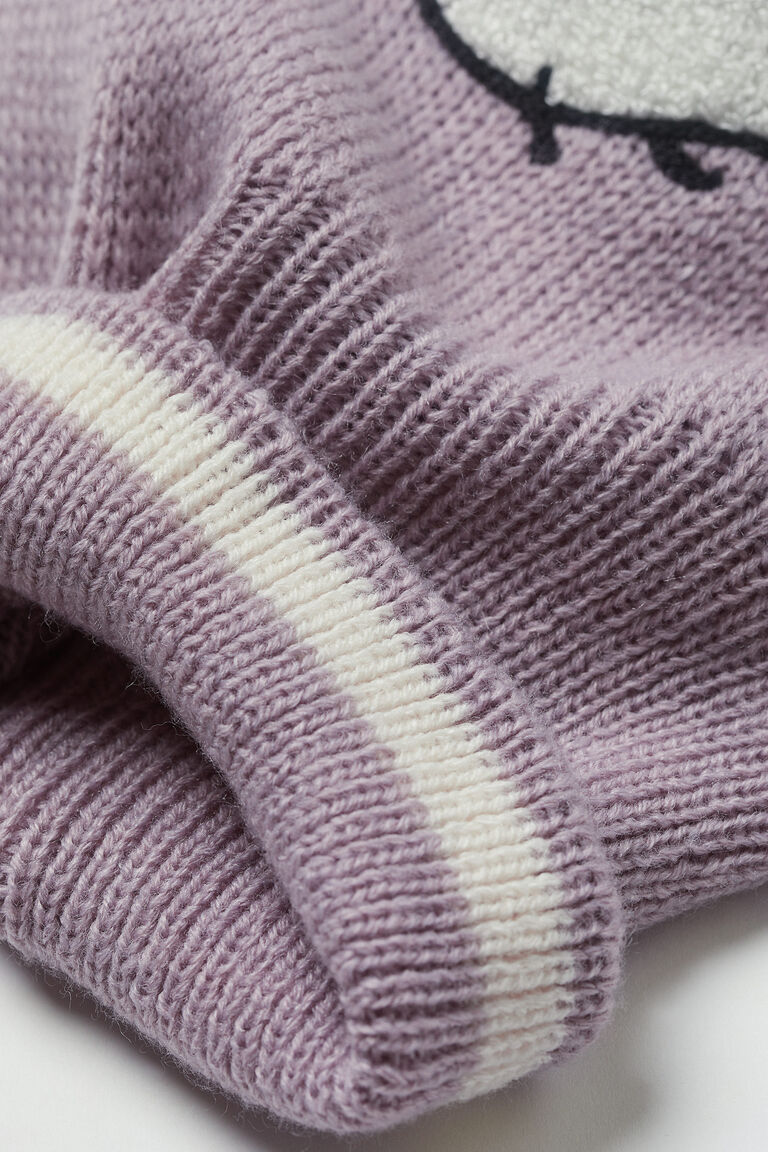 Appliquéd dog jumper