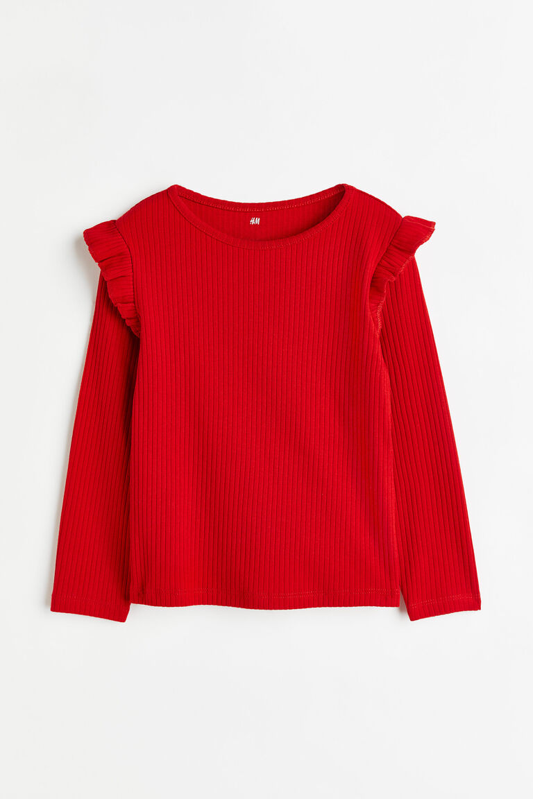Flounce Top in Red