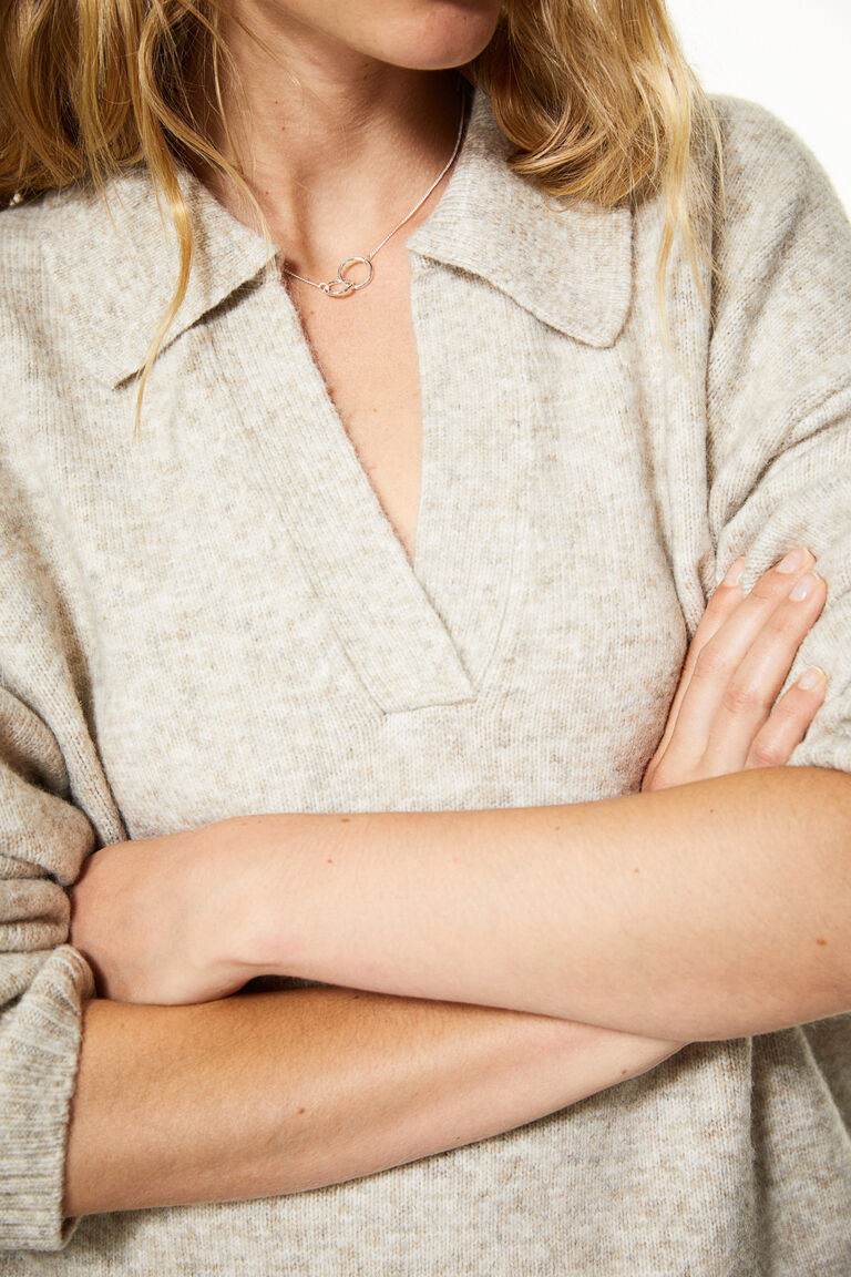 Fineknit collared jumper