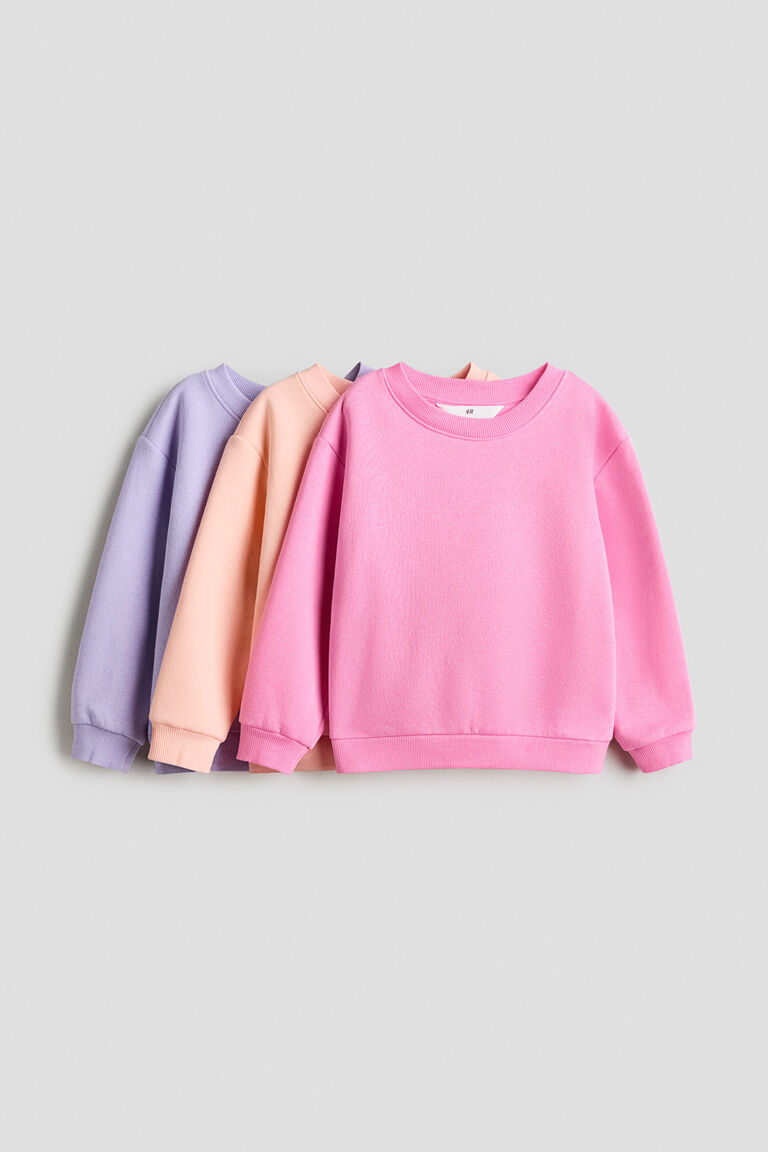 3-pack brushed-inside sweatshirts