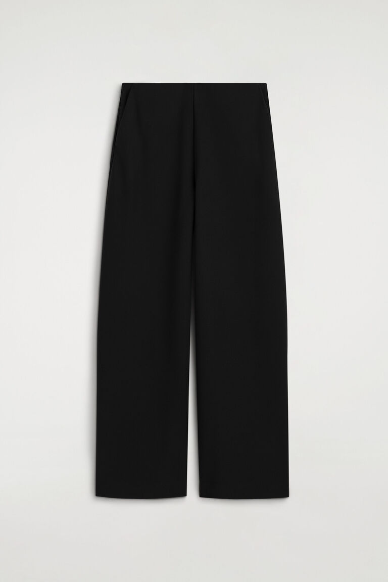 CREPE-JERSEY WIDE-LEG TROUSERS