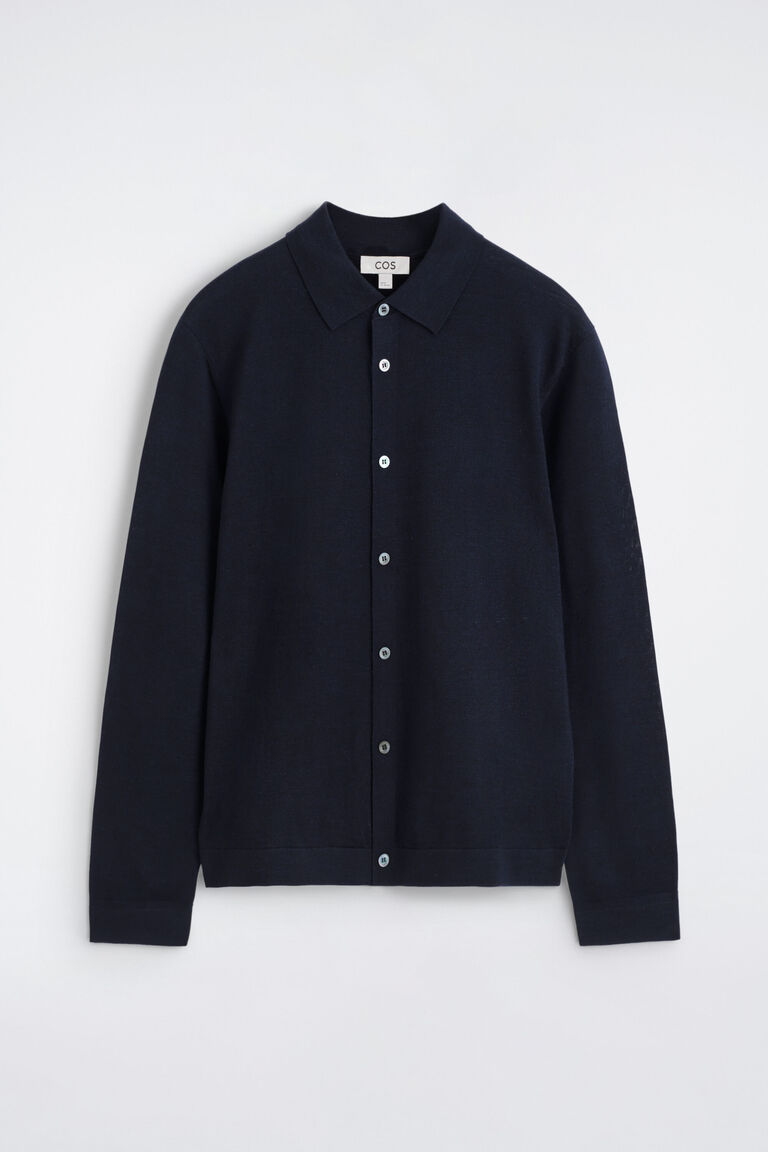 KNITTED MERINO WOOL SHIRT