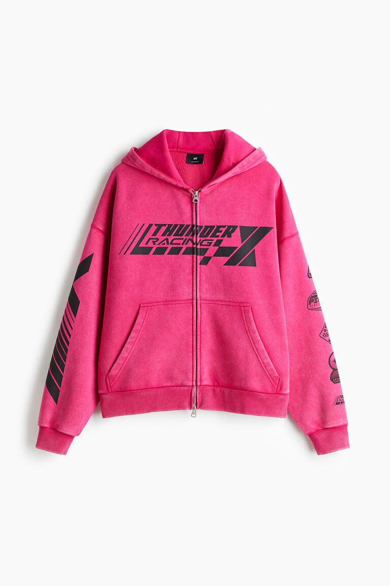 Oversized Fit Zip-through hoodie