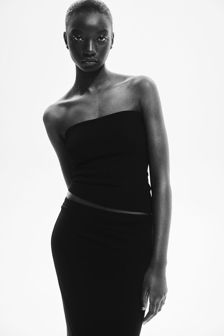Ribbed tube top