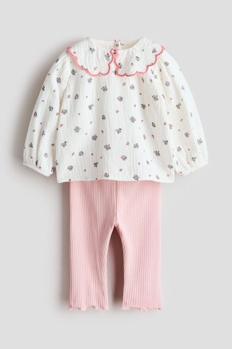 2-piece blouse and leggings set