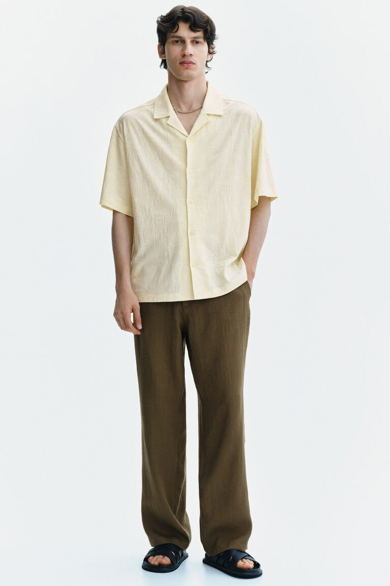 Relaxed Fit Jacquard-jersey resort shirt