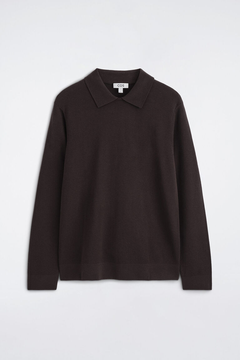 LAYERED-COLLAR POLO JUMPER