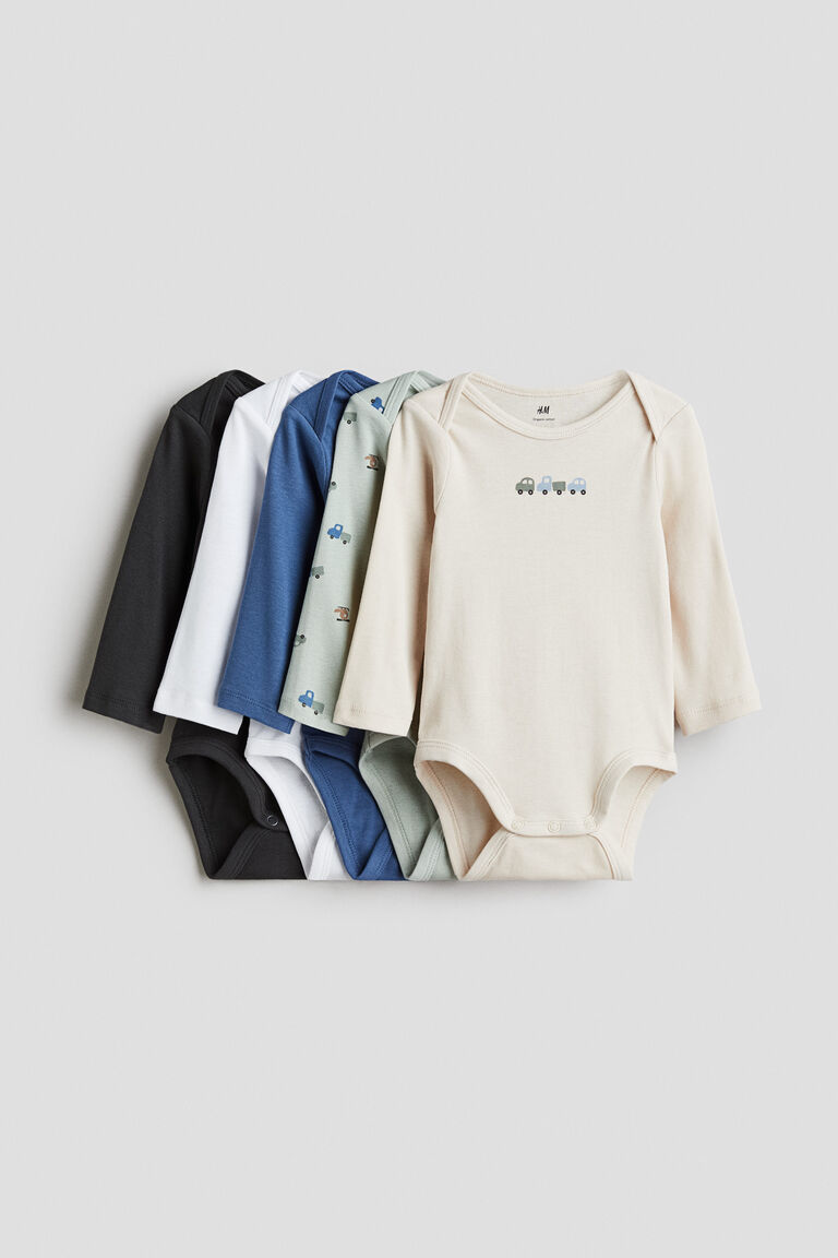 5-pack long-sleeved bodysuits