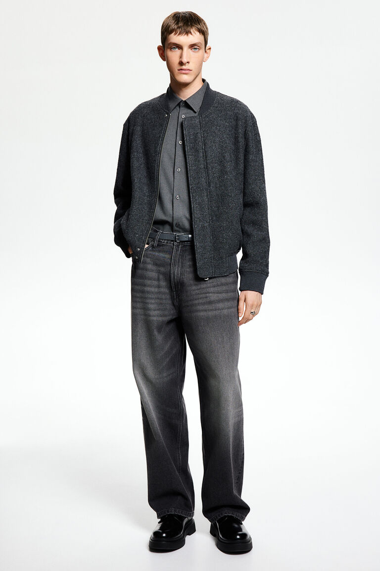 ★関税/送料込★Rest&Recreation★PIPING WOOL BOMBER JACKET PIPING WOOL BOMBER JACKET - GREY - rest and recreation