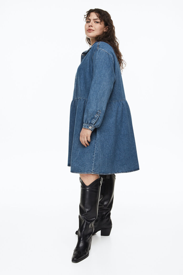 H&M+ Collared denim dress