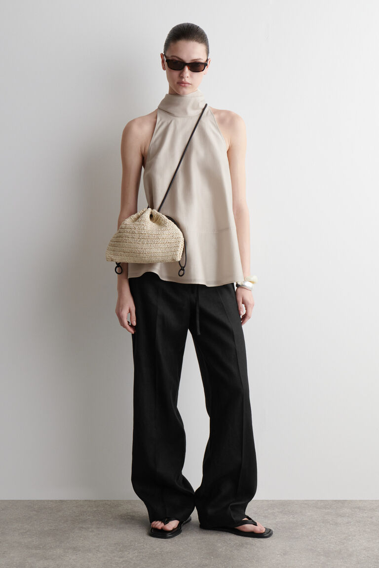 【THE MOZZ】[Mini Bag Set] Flow String One Piece MINI CAVATELLI CLUTCH BAG - STRAW