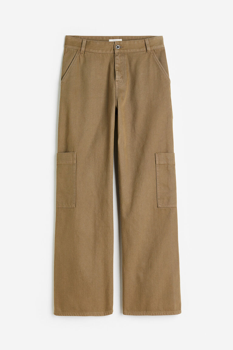 cargo pocket wide trousers