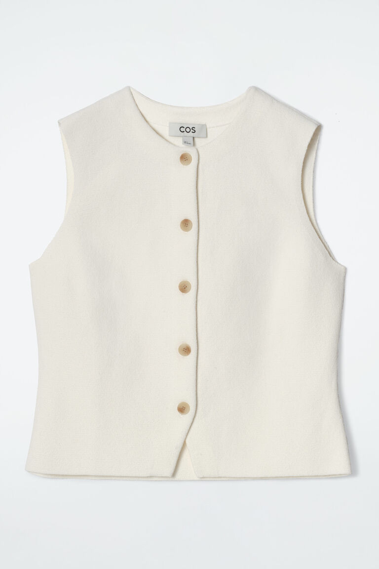 KNITTED COTTON WAISTCOAT