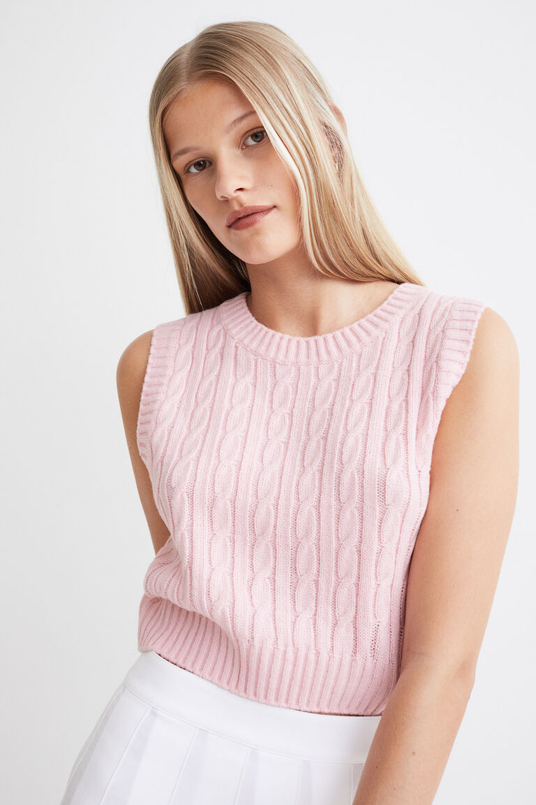 Cropped sweater vest