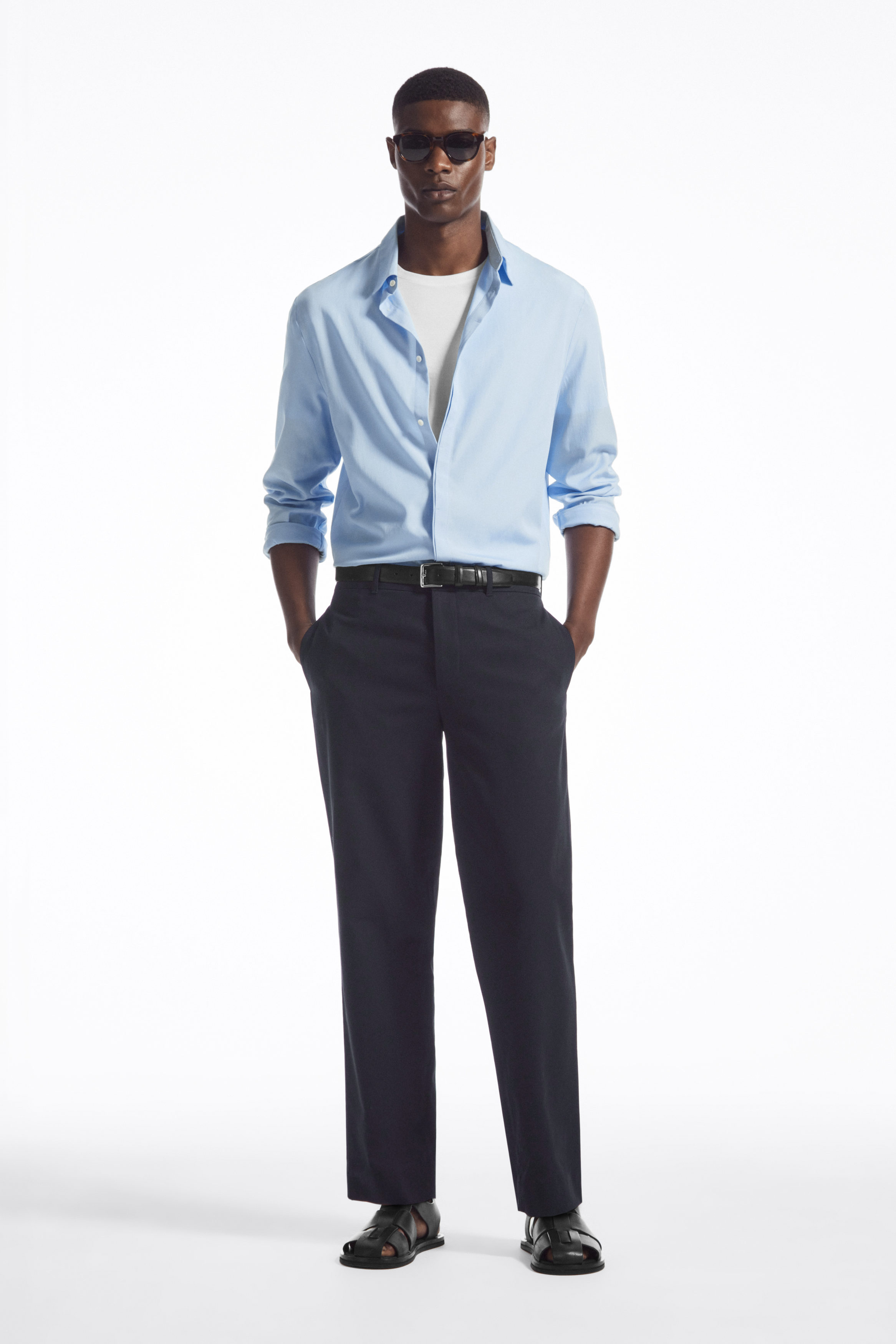 STRAIGHT-LEG TWILL CHINOS