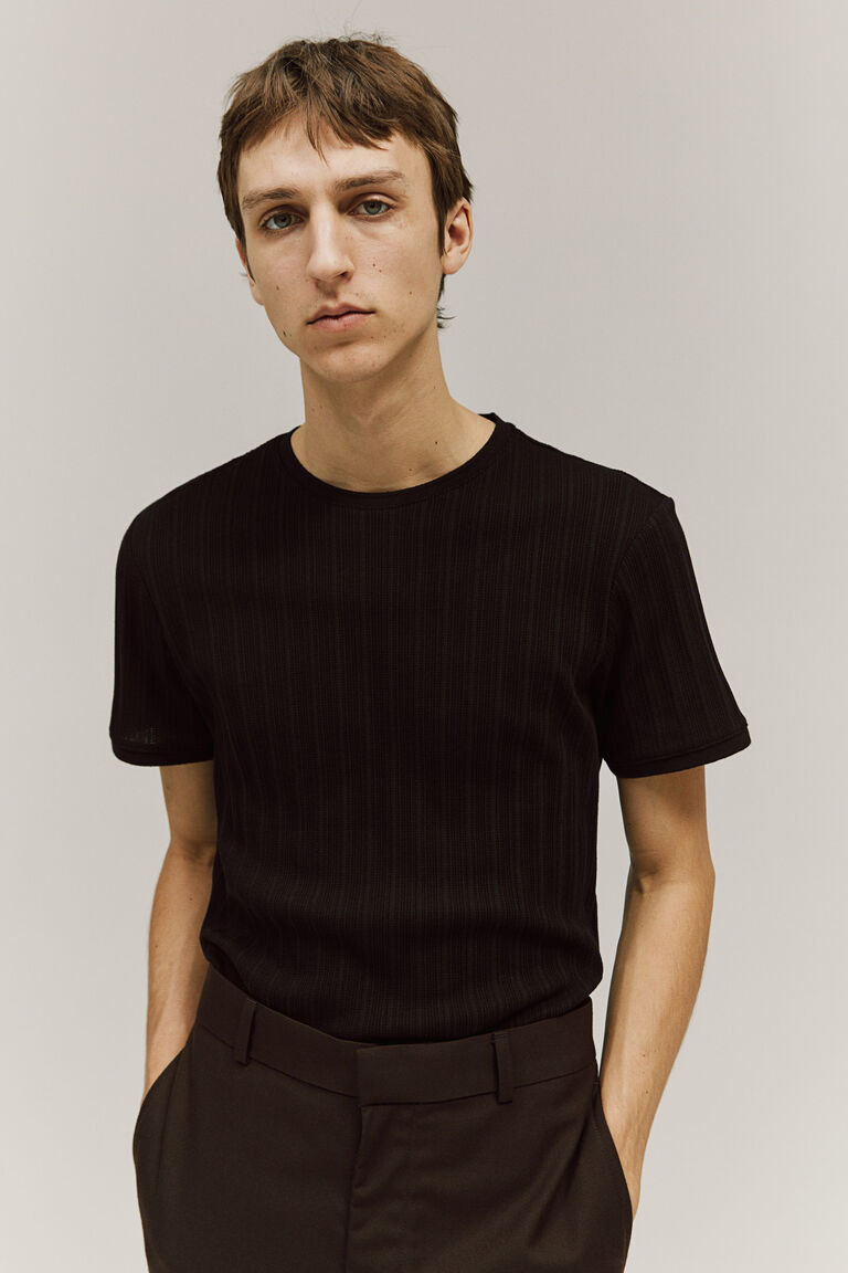 tシャツ Pointelle Knitted T-Shirt／ポインテールニットTシャツ レディース セール】Pointelle Knitted T-Shirt／ポインテールニットTシャツ