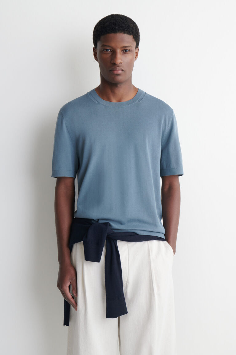 KNITTED COTTON T-SHIRT