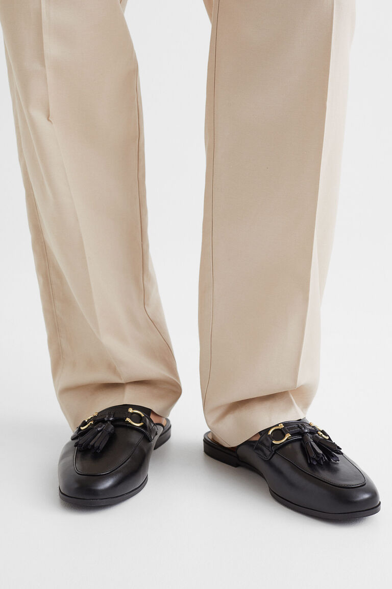 Tassel mule loafers