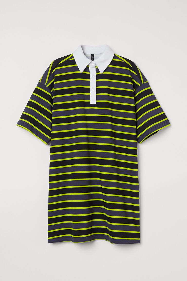 Oversized rugby shirt dress