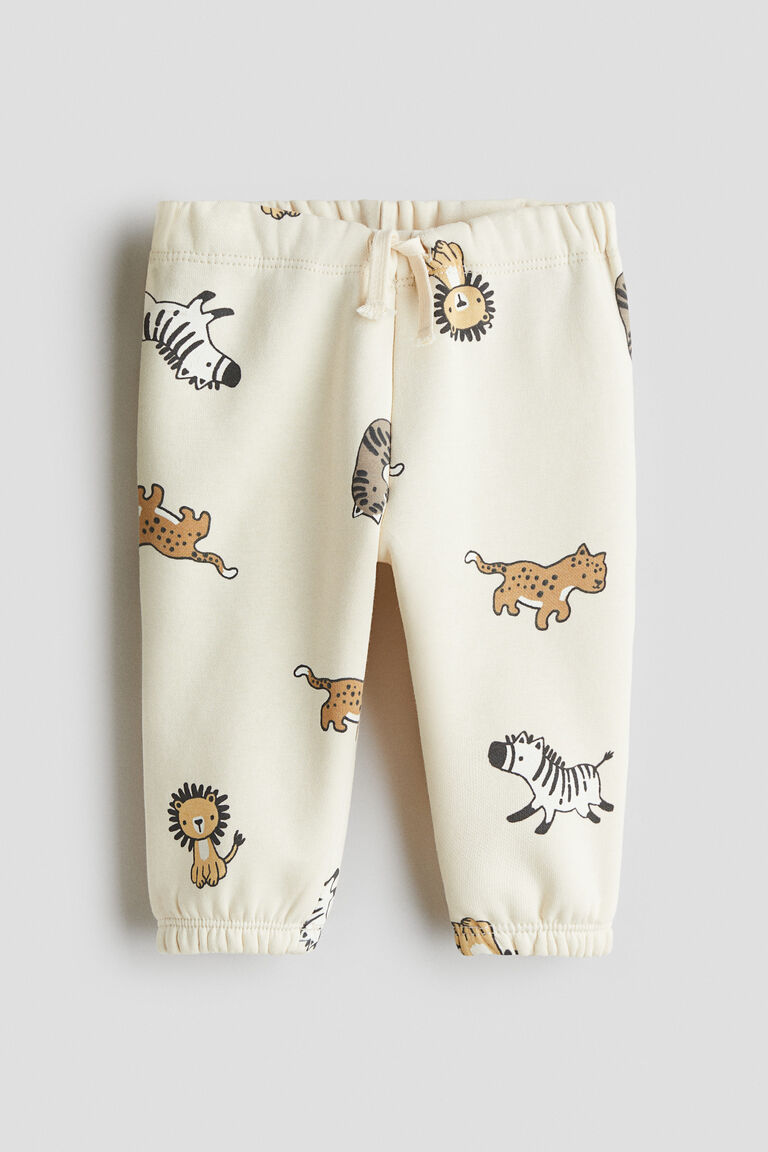 Printed brushed-inside sweatshirt joggers