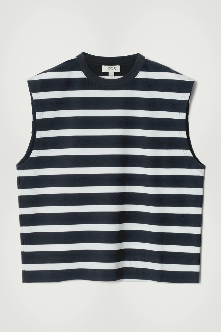 RELAXED COTTON-CREPE TANK TOP
