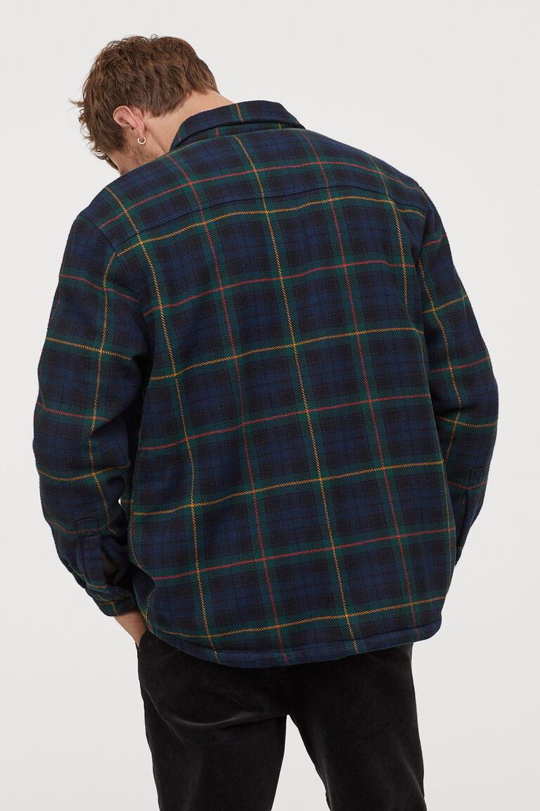 H&m lined shirt jacket Clearance