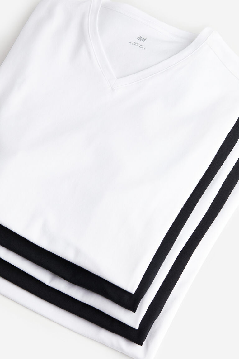 5-pack Slim Fit V-neck T-shirts