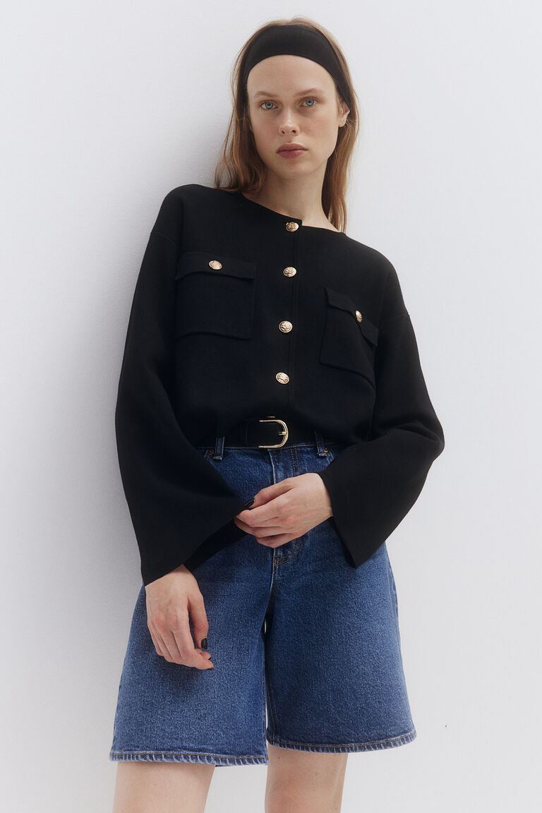 ジャケット・アウター POCKET DETAIL KNIT CARDIGAN Mocha Marl Textured Bobble Knit Pocket Cardigan | Knitwear