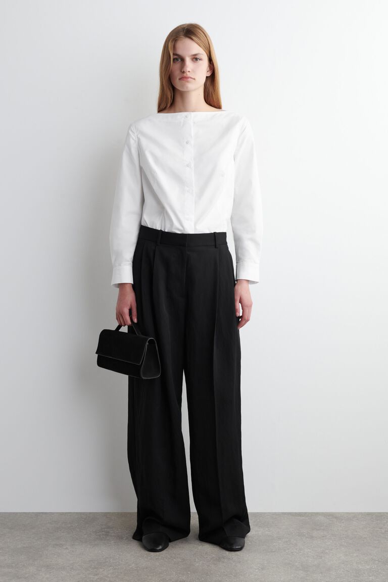 RELAXED FLUID WIDE-LEG TROUSERS