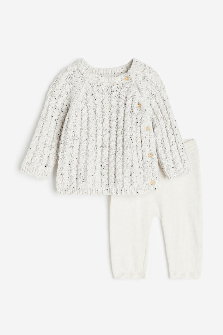 Striped Knitted Two Piece Set main image 1