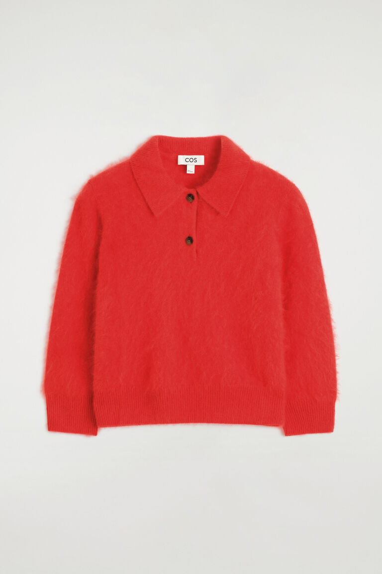 เสื้อโปโลผ้าวูลเมอริโนขัดเรียบ