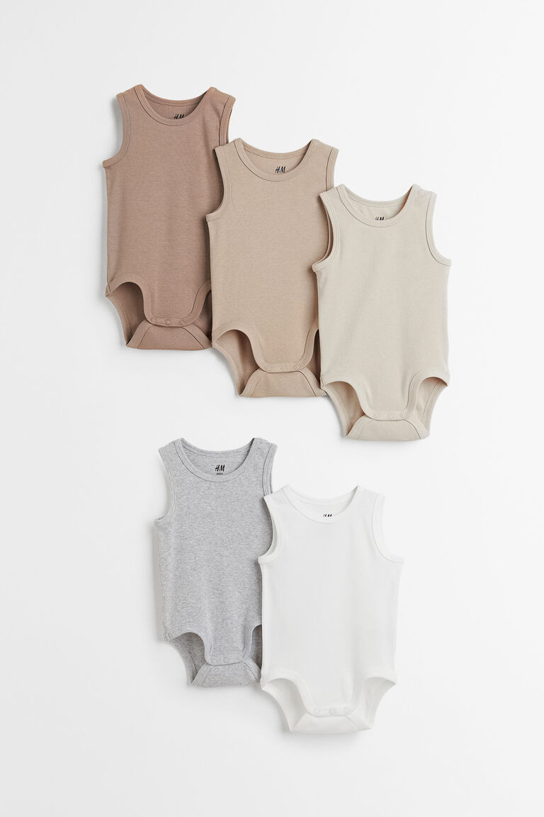 5pack sleeveless bodysuits