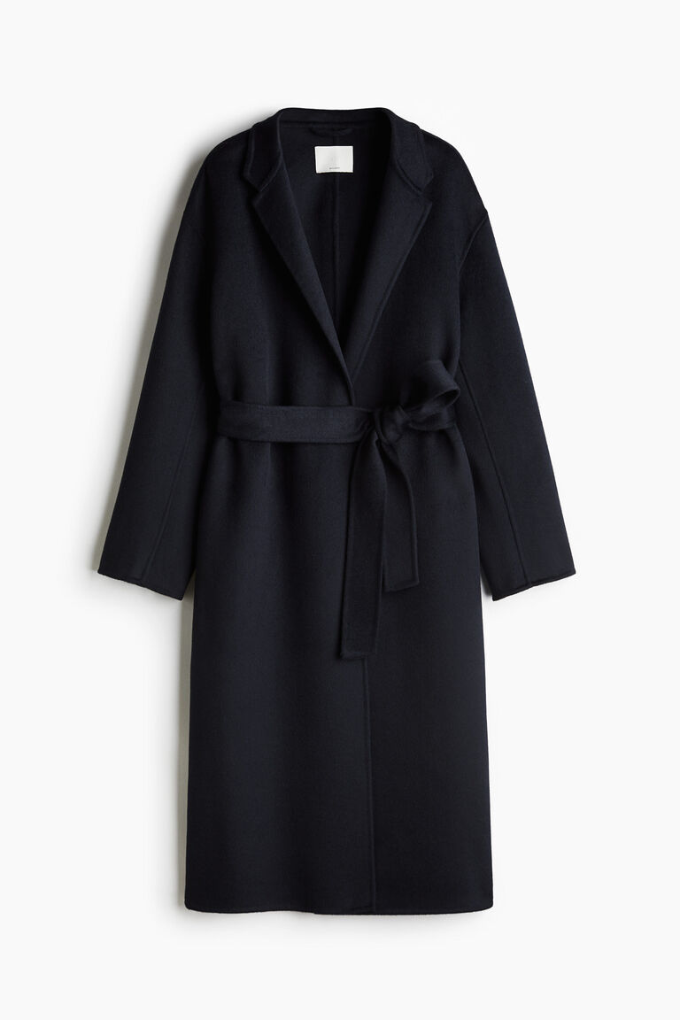 Handmade wool-blend coat