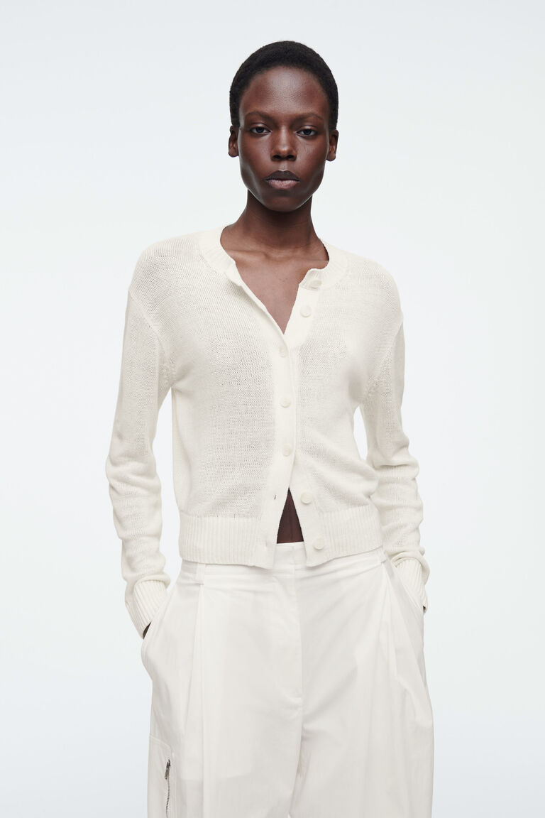 KNITTED LINEN CARDIGAN