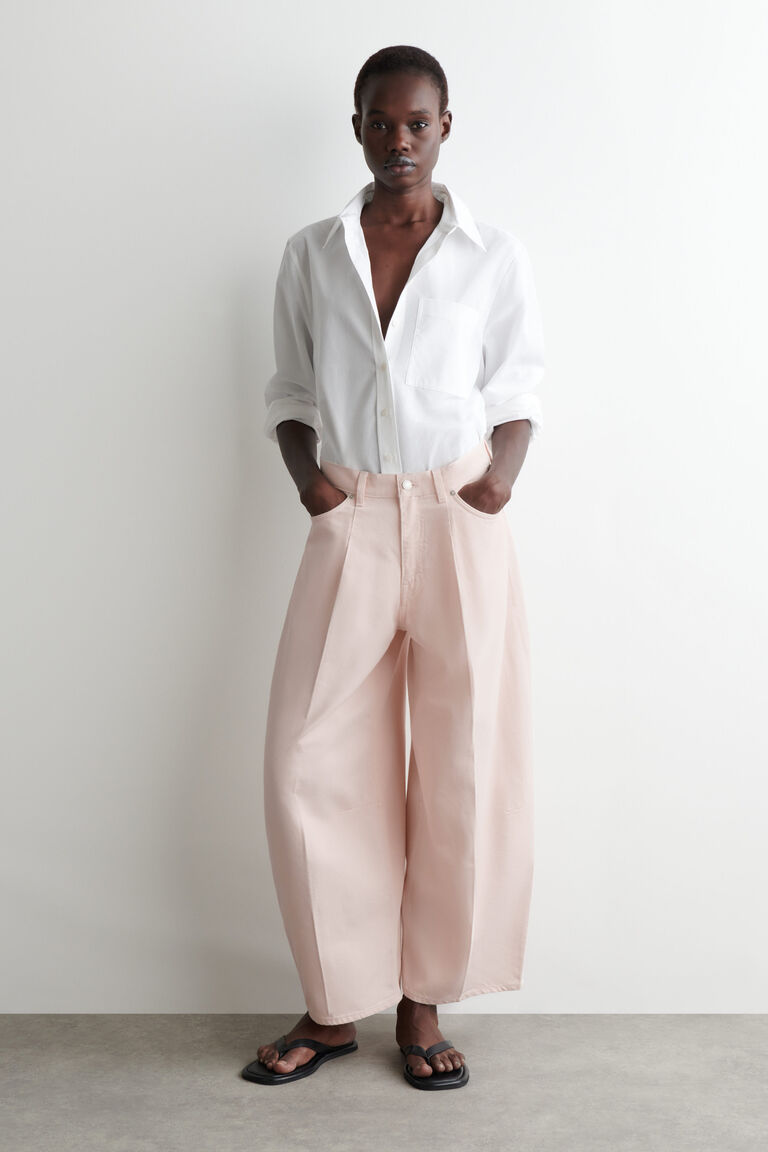 TWINE BARREL-LEG JEANS