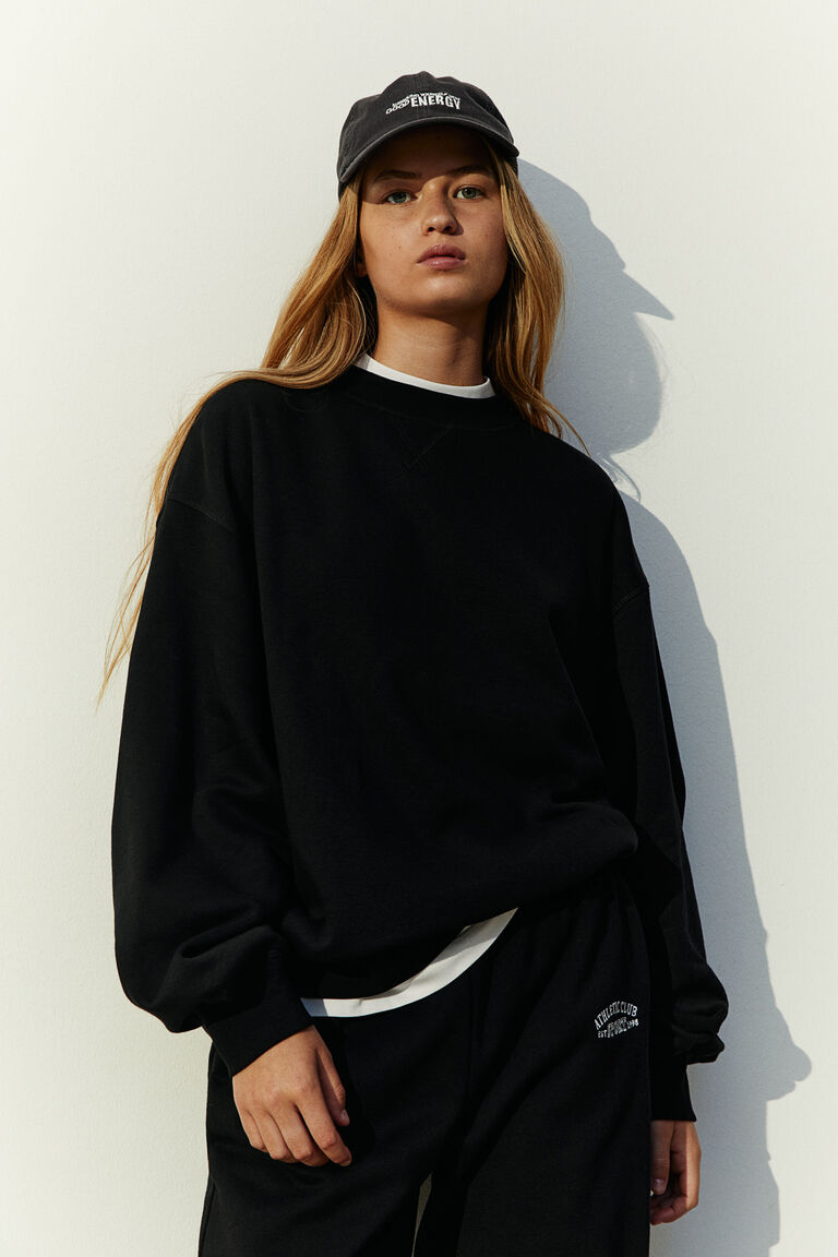 Black Oversize Sweatshirt 18215