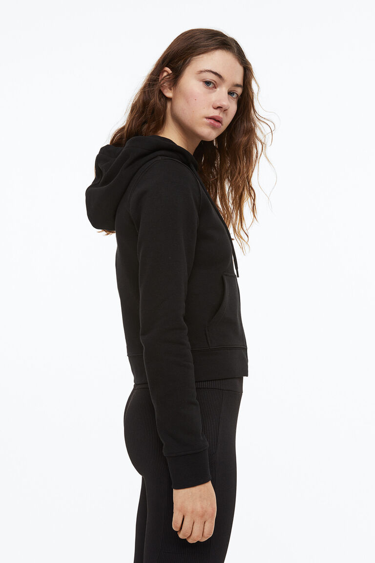 Fitted zipthrough hoodie