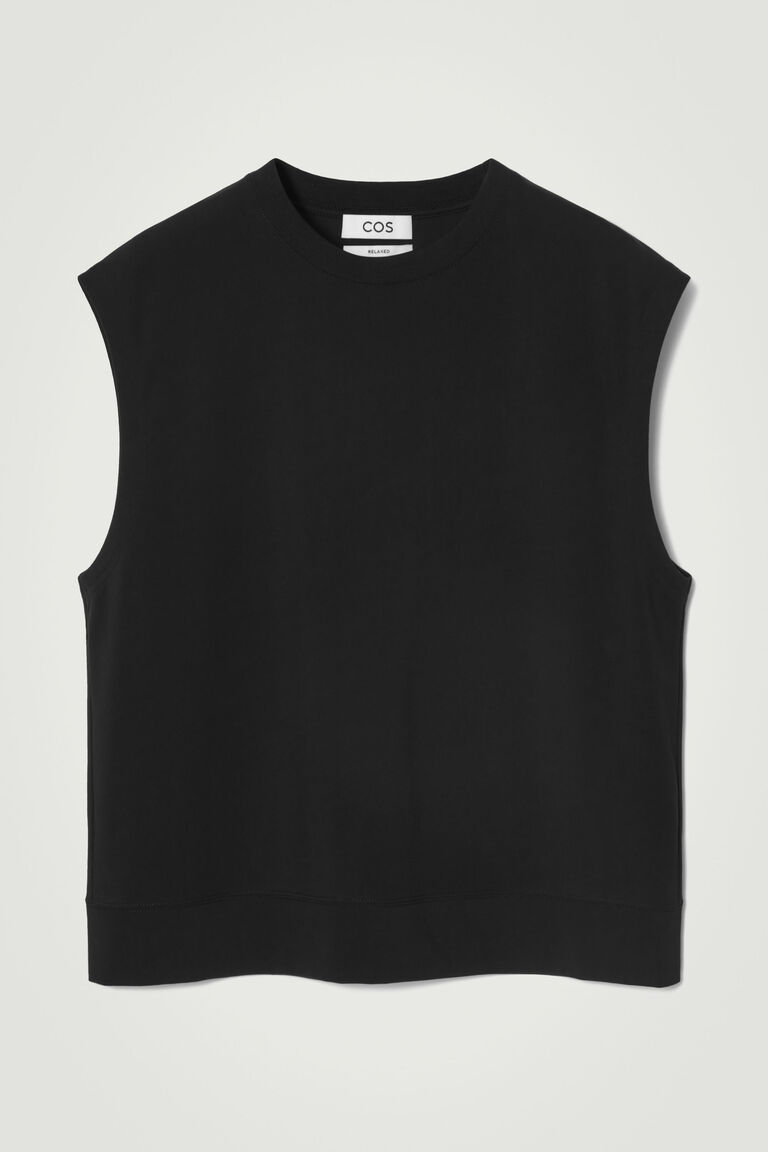 RELAXED COTTON-CREPE TANK TOP