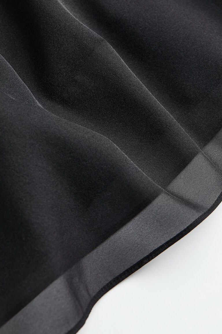 Black Rhinestone-Embellished Long-Sleeve Floor-Length Gown